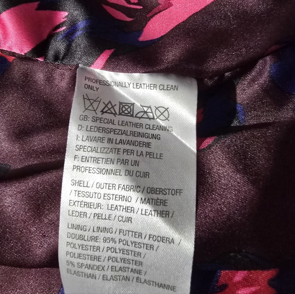 Isaac Mizrahi Live Suede Leather Moto Burgundy Wine Asymmetrical Zip Jacket US10 - Picture 5 of 10